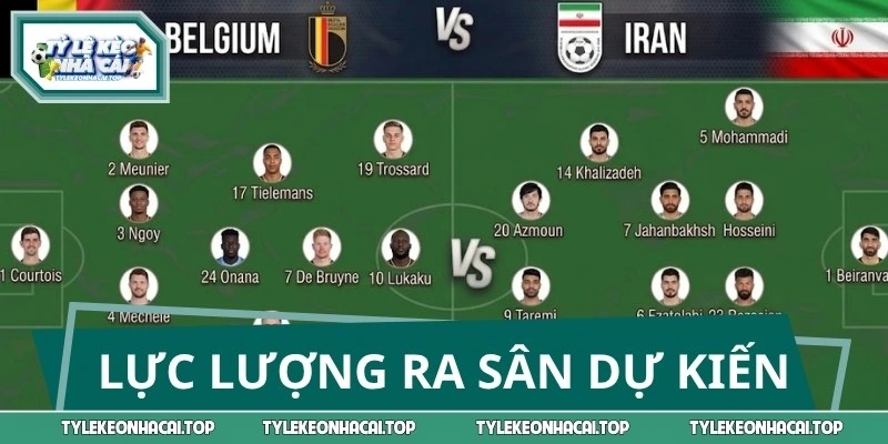 Đội hình dự kiến ra sân trận đấu Bỉ vs Iran