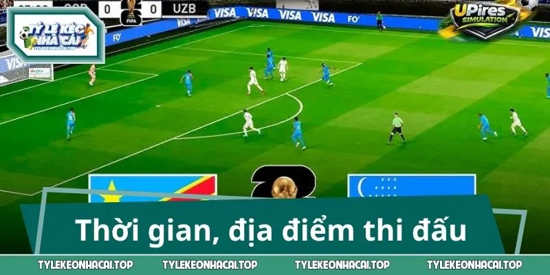 Thời gian, địa điểm thi đấu trận CHDC Congo vs Uzbekistan