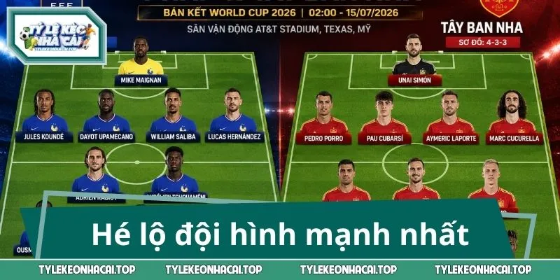 Hé lộ đội hình mạnh nhất Pháp vs Tây Ban Nha